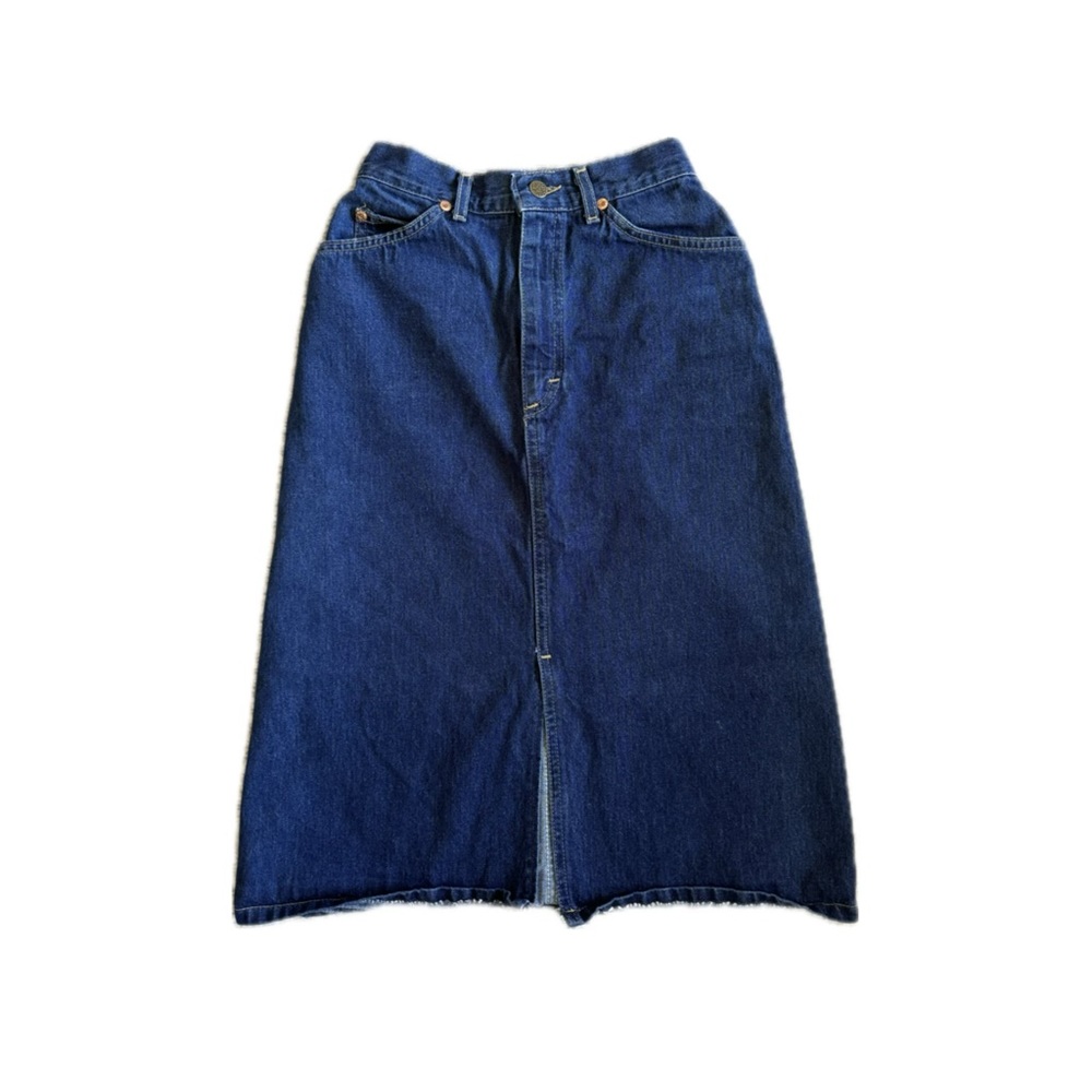 lee denim midi skirt